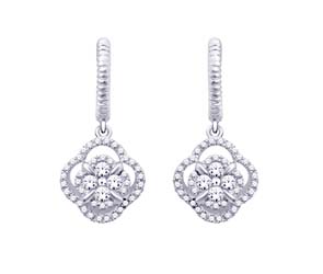 Diamond Dangle Earrings