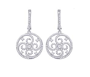 Diamond Dangle Earrings