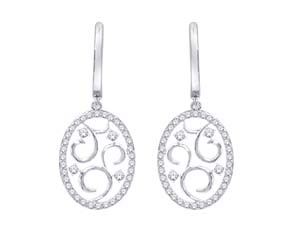 Diamond Dangle Earrings