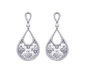 Diamond Dangle Earrings