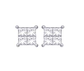 Princess Cut Diamond Stud Earrings