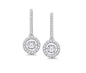 Moving Diamond Fashion Earrings