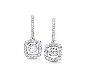 Moving Diamond Fashion Earrings