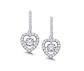 Moving Diamond Fashion Earrings