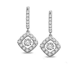 Moving Diamond Earrings