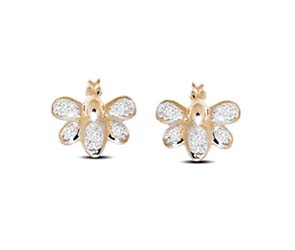 Diamond Butterfly Earrings