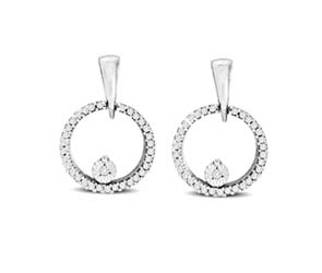 Diamond Circle Earrings