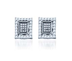 Micro Pave Diamond Earrings<br> .55 Carat Total Weight