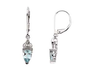 Aquamarine Diamond Earrings