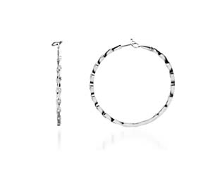 Bezel Set Inside/Outside Diamond Hoop Earrings