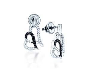 Ladies Micro Pave Diamond Earrings<br> .28 Carat Total Weight