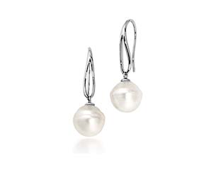 Genuine Paspaley White South Sea Culture Pearl  Drop Earrings