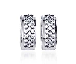 Diamond Huggie Earrings