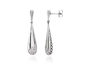 Diamond Teardrop-Shaped Earrings