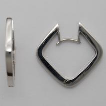 14K White Gold Huggie Style Earrings 