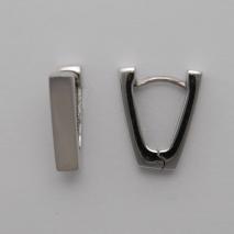 14K White Gold Huggie Style Earrings