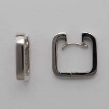 14K White Gold Huggie Style Earrings