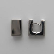 14k White Gold Huggie Style Earrings