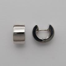 14K White Gold Huggie Style Earrings