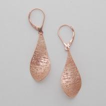 14K Rose Gold Small Propeller Potato Chip Earrings