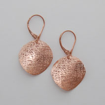 14K Rose Gold Small Circle Earrings