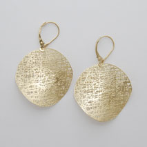 14K Yellow Gold Medium Circle Earring