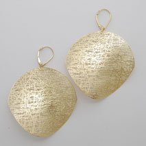 14K Yellow Gold Large Circle Earrings