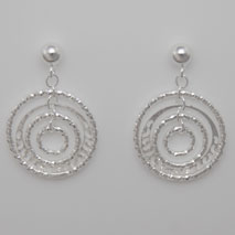 Sterling Silver Filigree Orbit Earrings