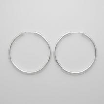 Sterling Silver 3mm X 40mm Hoop Earrings