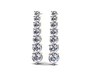 Prong Set Diamond Cascade Earrings