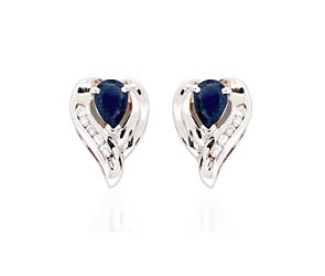 Sapphire and Diamond Earrings