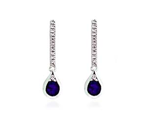 Sapphire & Diamond Drop Earrings