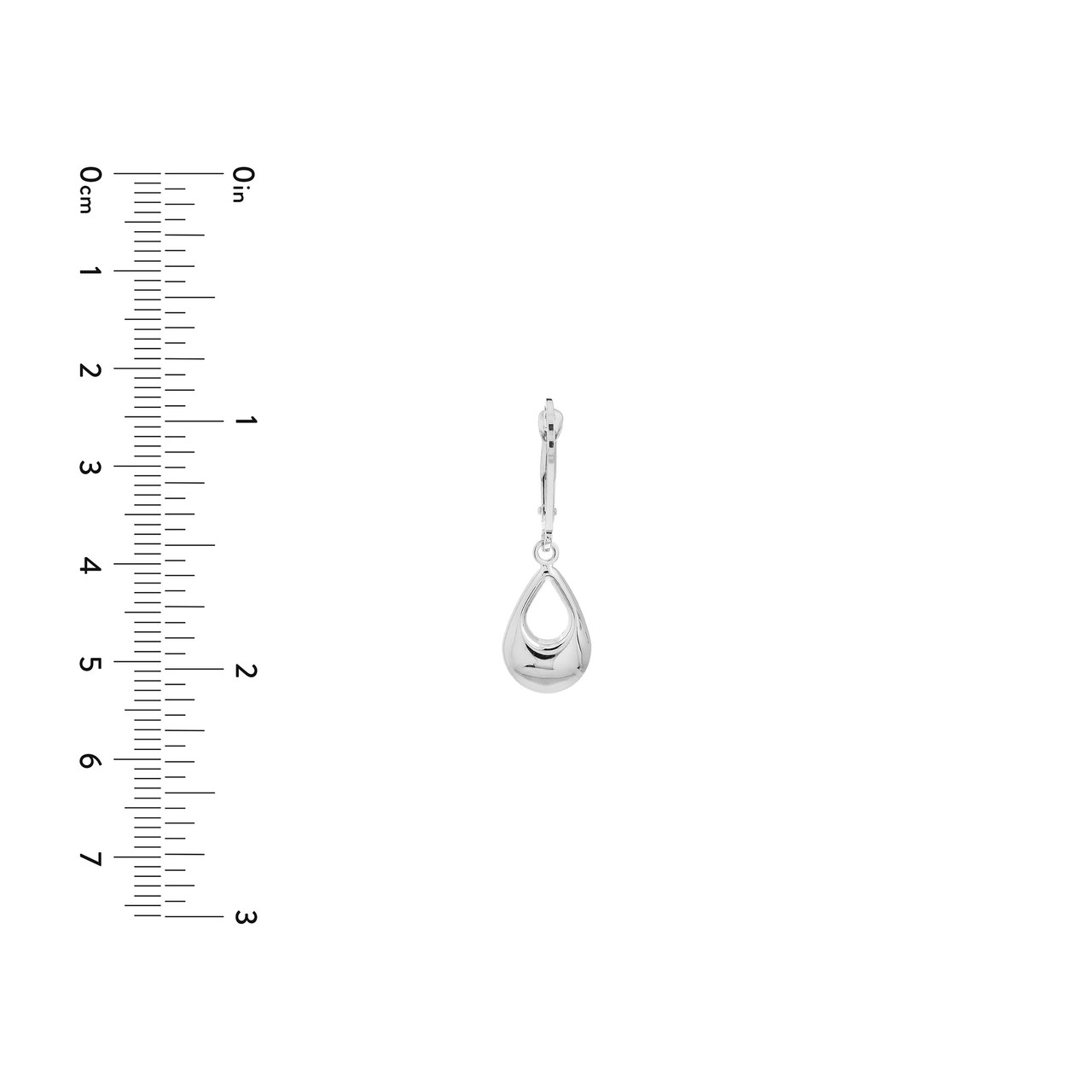 Puffy Teardrop Dangle Earrings on Leverback Unknown Friendly Weight 10K yellow or white gold - view 4