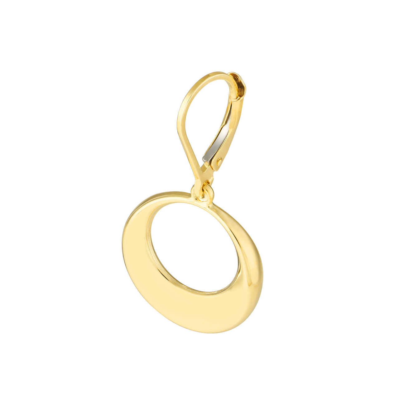 Puffy Tapered Circle Drop Earrings Unknown Friendly Weight 10K yellow gold - view 4