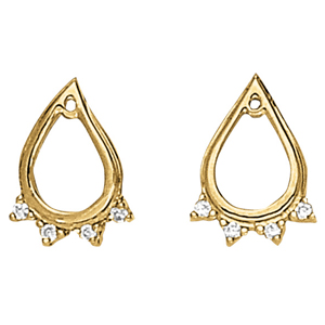 Diamond Teardrop Earring Jackets | USA Jewels