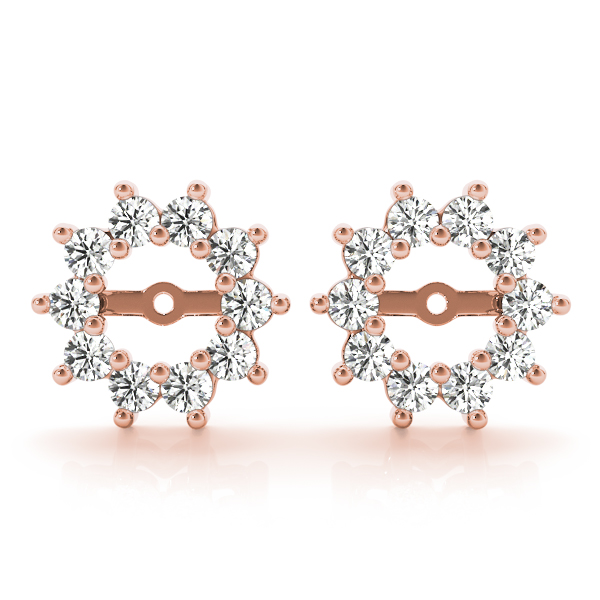   Diamond Earring Jackets -5.0 MM ID 1/2 Carat Total Weight   (Lab-Created) 0.50 C.T.W Sterling Silver yellow, white, rose - view 5