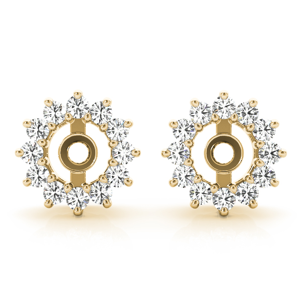   Round Halo Earring Jackets (3.9 mm) 1/3 Carat Total Weight   (Lab-Created) 0.36 C.T.W 10K yellow, white or rose gold - view 3
