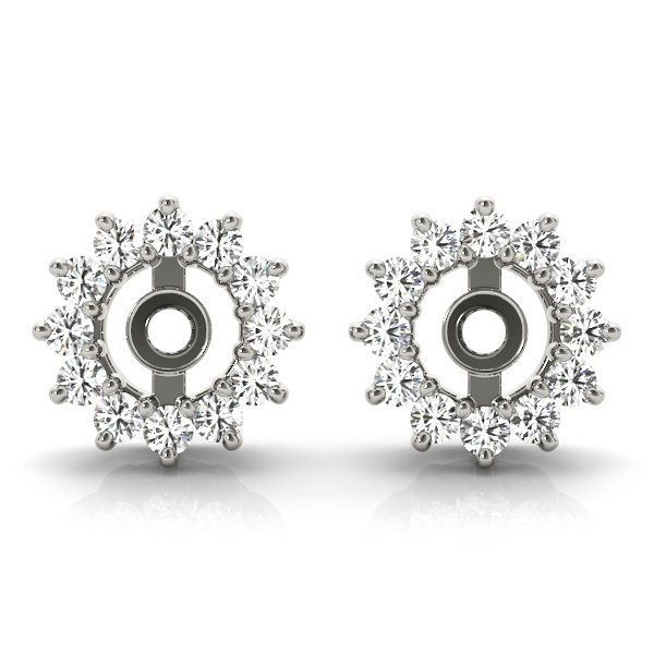 Round Halo Earring Jackets (3.9 mm)