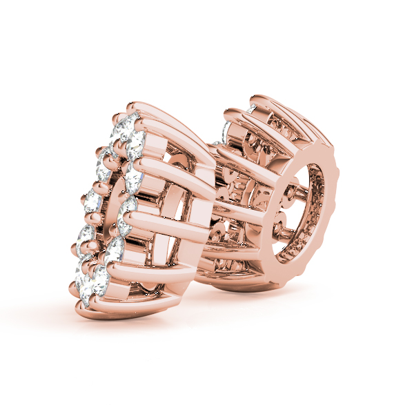  Round Halo Earring Jackets (3.9 mm) 1/3 Carat Total Weight   (Lab-Created) 0.36 C.T.W 10K yellow, white or rose gold - view 6