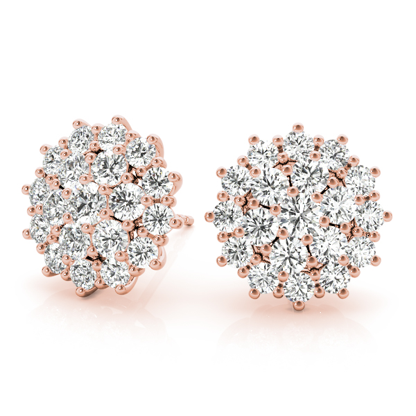   Cluster Earring Studs 3/8 Carat Total Weight   (Lab-Created) 0.40 C.T.W 10K yellow, white or rose gold - view 11