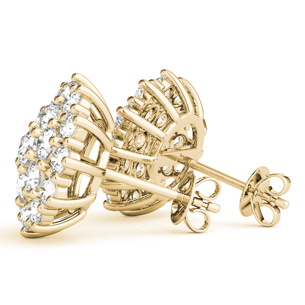   Cluster Earring Studs 3/8 Carat Total Weight   (Lab-Created) 0.40 C.T.W 10K yellow, white or rose gold - view 7