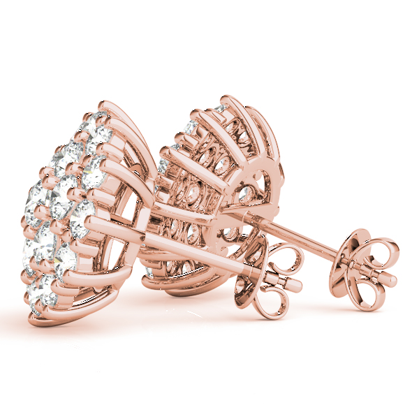   Cluster Earring Studs 3/8 Carat Total Weight   (Lab-Created) 0.40 C.T.W 10K yellow, white or rose gold - view 12