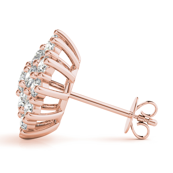   Cluster Earring Studs 3/8 Carat Total Weight   (Lab-Created) 0.40 C.T.W 10K yellow, white or rose gold - view 13