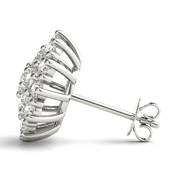   Cluster Earring Studs 3/8 Carat Total Weight   (Lab-Created) 0.40 C.T.W 10K yellow, white or rose gold - view 4