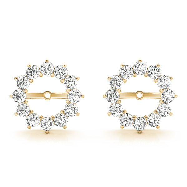 Round Halo Earring Jackets (6.5 mm) | USA Jewels
