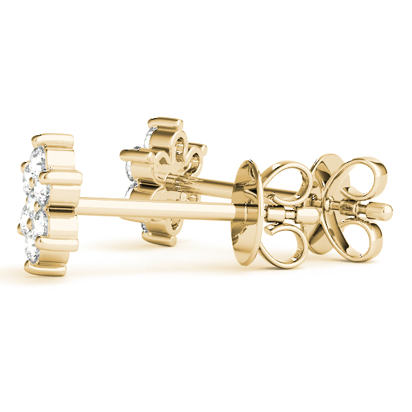   Flower Cluster Earrings 1/5 Carat Total Weight   (Lab-Created) 0.21 C.T.W 10K yellow, white or rose gold - view 8