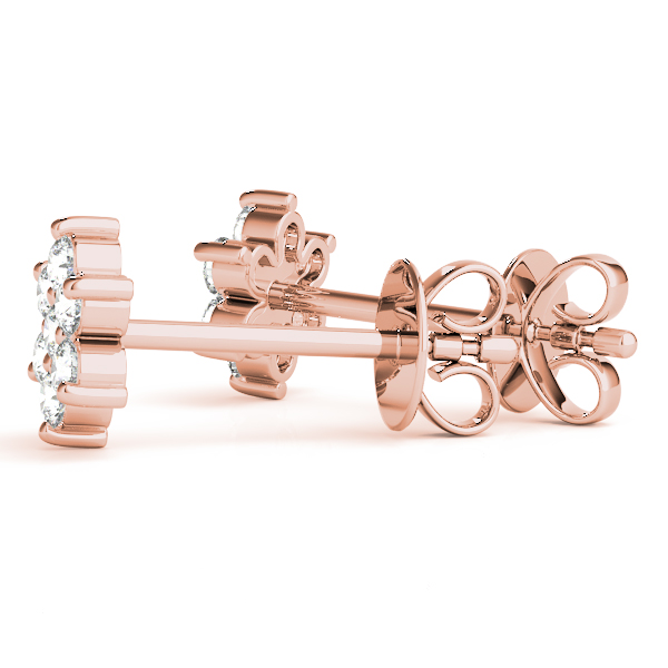   Flower Cluster Earrings 1/5 Carat Total Weight   (Lab-Created) 0.21 C.T.W 10K yellow, white or rose gold - view 13