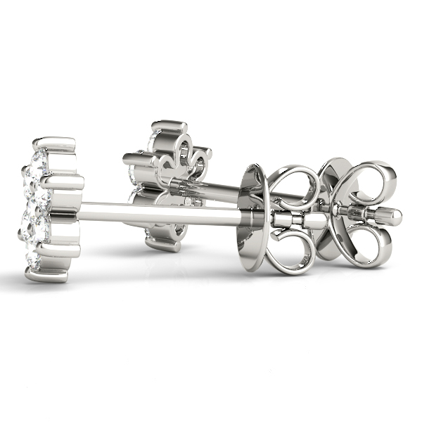   Flower Cluster Earrings 1/5 Carat Total Weight   (Lab-Created) 0.21 C.T.W 10K yellow, white or rose gold - view 3