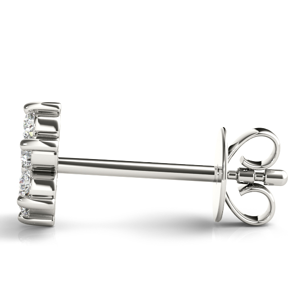   Flower Cluster Earrings 1/5 Carat Total Weight   (Lab-Created) 0.21 C.T.W 10K yellow, white or rose gold - view 4