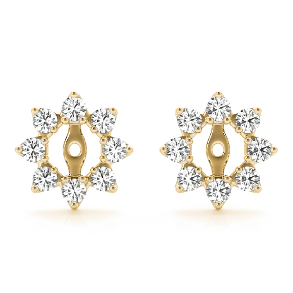   Star Shape Earrings Jackets (4.5 mm) 1/2 Carat Total Weight   (Lab-Created) 0.48 C.T.W Sterling Silver yellow, white, rose - view 3